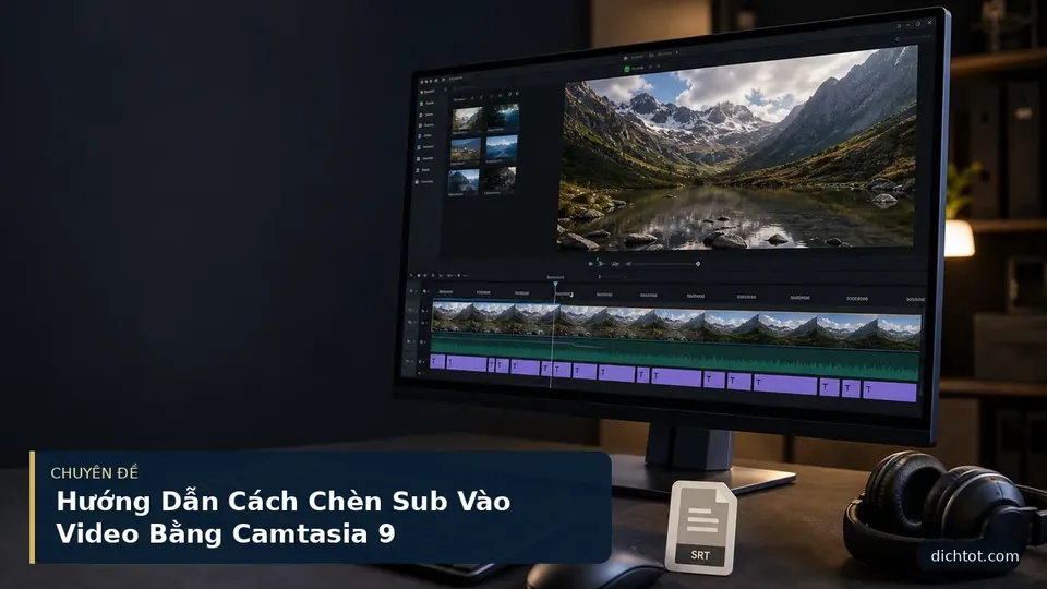 Hướng Dẫn Cách Chèn Sub Vào Video Bằng Camtasia 9