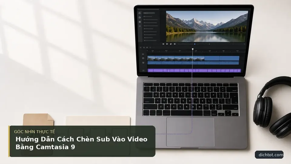Chi tiết minh họa dịch thuật trong bài Hướng Dẫn Cách Chèn Sub Vào Video Bằng Camtasia 9