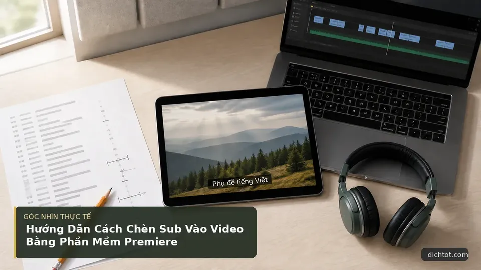 Chi tiết minh họa dịch thuật trong bài Hướng Dẫn Cách Chèn Sub Vào Video Bằng Phần Mềm Premiere