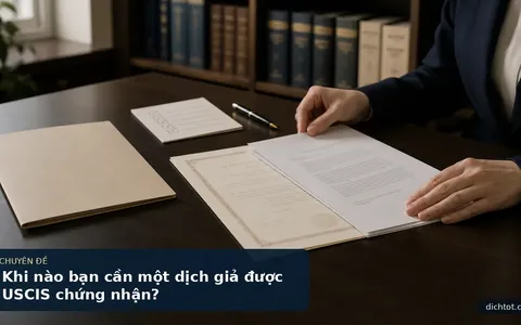 Khi nào bạn cần một dịch giả được USCIS chứng nhận?