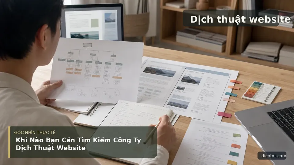Khi Nào Bạn Cần Tìm Kiếm Công Ty Dịch Thuật Website — hình minh họa dịch thuật