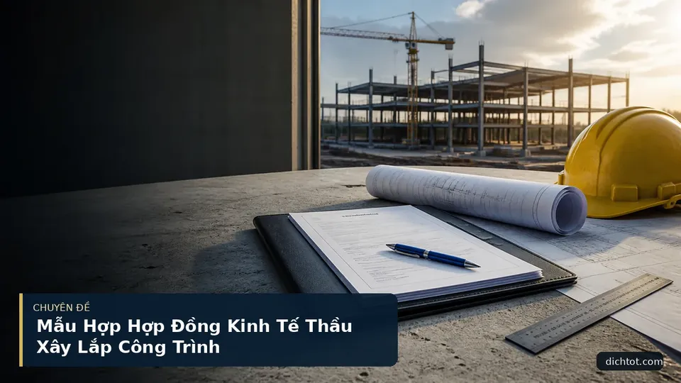 Mẫu Hợp Hợp Đồng Kinh Tế Thầu Xây Lắp Công Trình