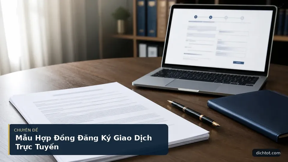 Mẫu Hợp Đồng Đăng Ký Giao Dịch Trực Tuyến