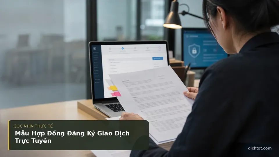 Chi tiết minh họa dịch thuật trong bài Mẫu Hợp Đồng Đăng Ký Giao Dịch Trực Tuyến