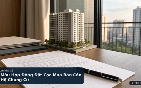 Mẫu Hợp Đồng Đặt Cọc Mua Bán Căn Hộ Chung Cư