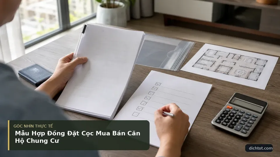 Chi tiết minh họa dịch thuật trong bài Mẫu Hợp Đồng Đặt Cọc Mua Bán Căn Hộ Chung Cư