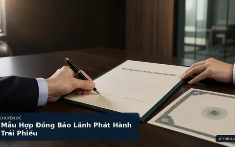 Mẫu Hợp Đồng Bảo Lãnh Phát Hành Trái Phiếu