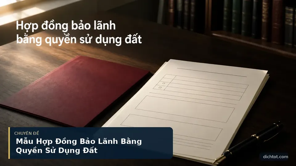 Mẫu Hợp Đồng Bảo Lãnh Bằng Quyền Sử Dụng Đất