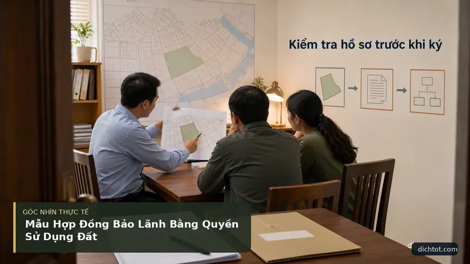 Chi tiết minh họa dịch thuật trong bài Mẫu Hợp Đồng Bảo Lãnh Bằng Quyền Sử Dụng Đất