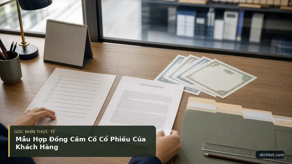 Chi tiết minh họa dịch thuật trong bài Mẫu Hợp Đồng Cầm Cố Cổ Phiếu Của Khách Hàng