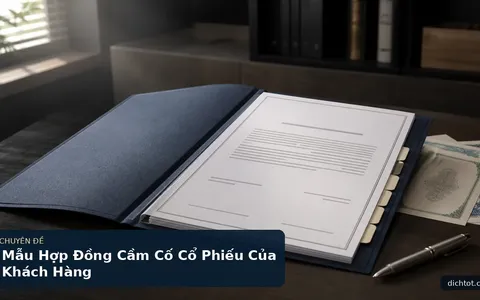 Mẫu Hợp Đồng Cầm Cố Cổ Phiếu Của Khách Hàng