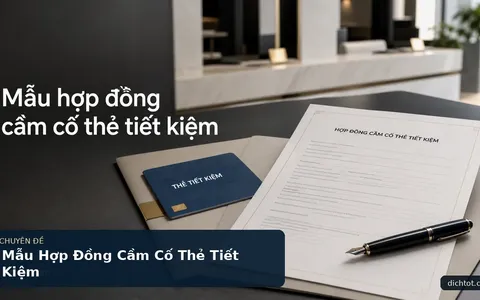 Mẫu Hợp Đồng Cầm Cố Thẻ Tiết Kiệm
