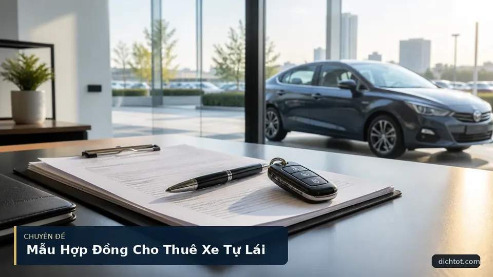 Mẫu Hợp Đồng Cho Thuê Xe Tự Lái