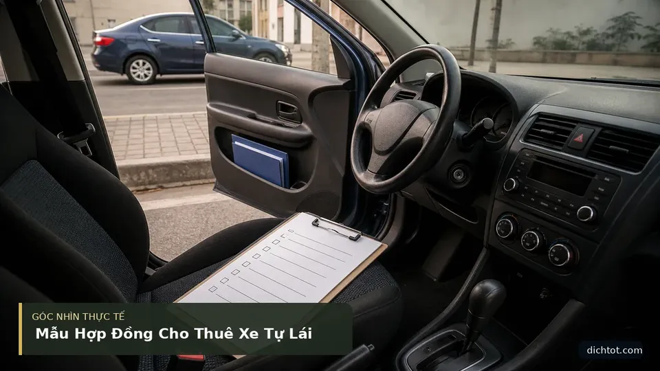 Chi tiết minh họa dịch thuật trong bài Mẫu Hợp Đồng Cho Thuê Xe Tự Lái