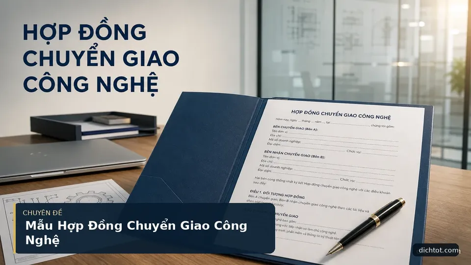 Mẫu Hợp Đồng Chuyển Giao Công Nghệ