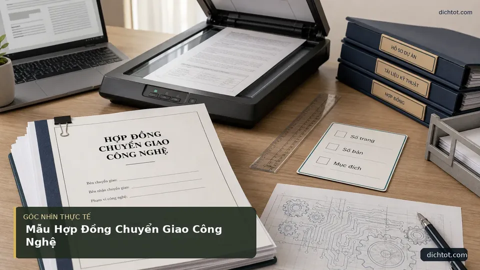 Chi tiết minh họa dịch thuật trong bài Mẫu Hợp Đồng Chuyển Giao Công Nghệ