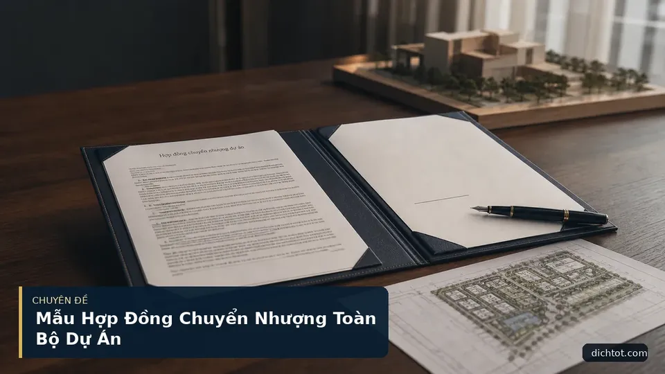 Mẫu Hợp Đồng Chuyển Nhượng Toàn Bộ Dự Án