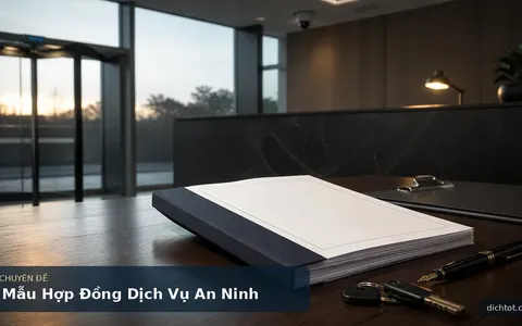Mẫu Hợp Đồng Dịch Vụ An Ninh