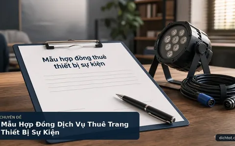 Mẫu Hợp Đồng Dịch Vụ Thuê Trang Thiết Bị Sự Kiện