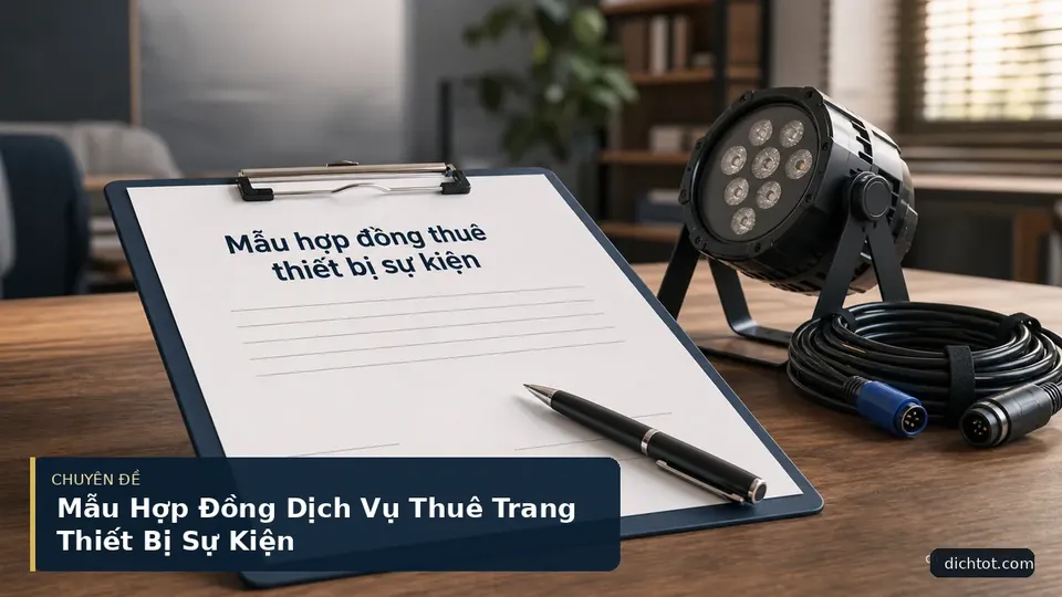 Mẫu Hợp Đồng Dịch Vụ Thuê Trang Thiết Bị Sự Kiện