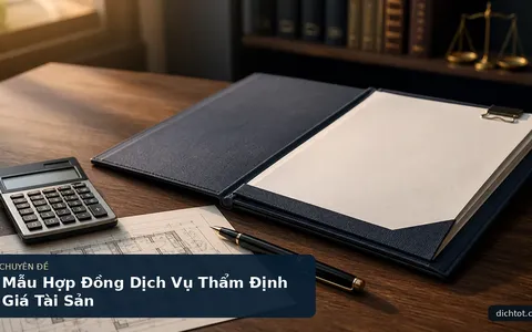 Mẫu Hợp Đồng Dịch Vụ Thẩm Định Giá Tài Sản