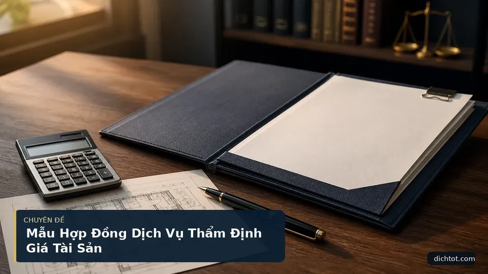 Mẫu Hợp Đồng Dịch Vụ Thẩm Định Giá Tài Sản
