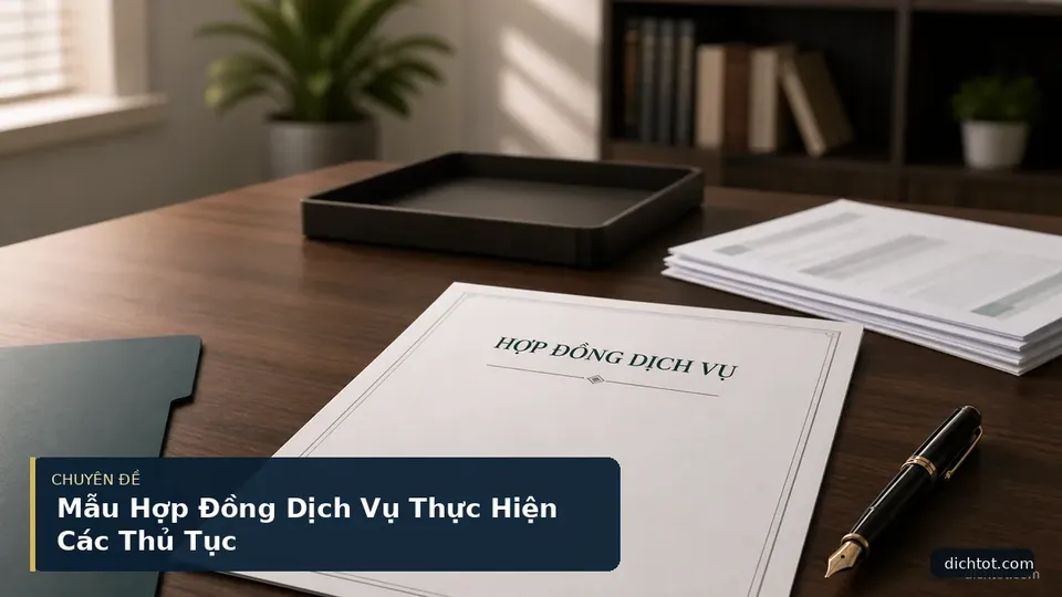 Mẫu Hợp Đồng Dịch Vụ Thực Hiện Các Thủ Tục