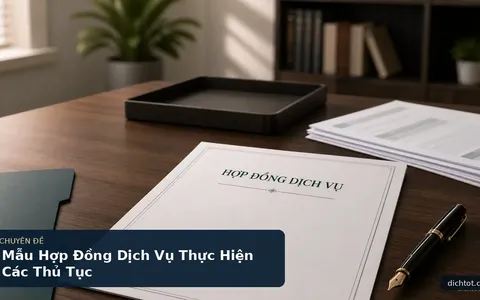 Mẫu Hợp Đồng Dịch Vụ Thực Hiện Các Thủ Tục