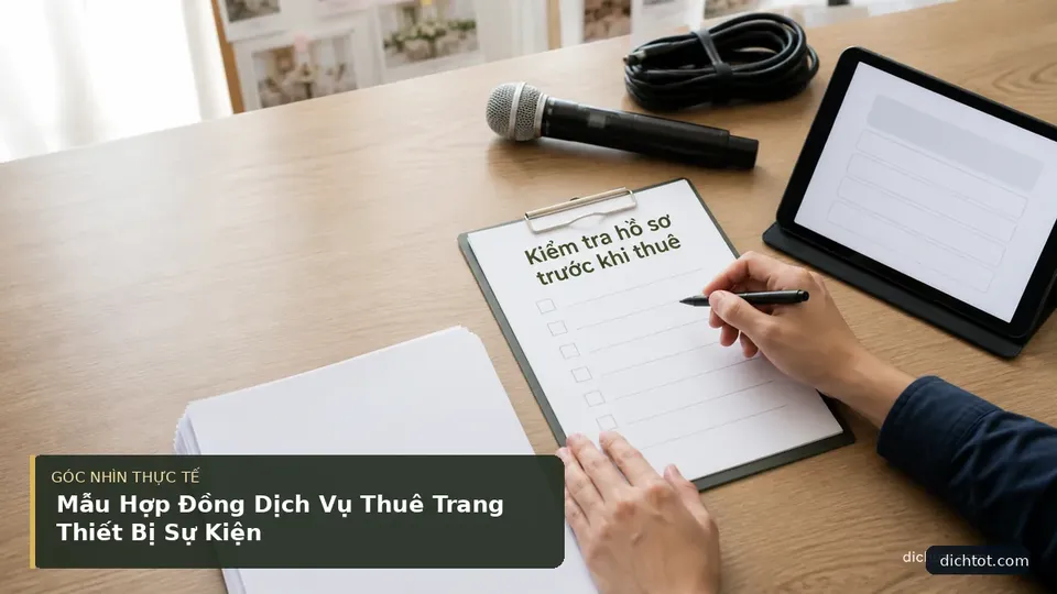 Chi tiết minh họa dịch thuật trong bài Mẫu Hợp Đồng Dịch Vụ Thuê Trang Thiết Bị Sự Kiện