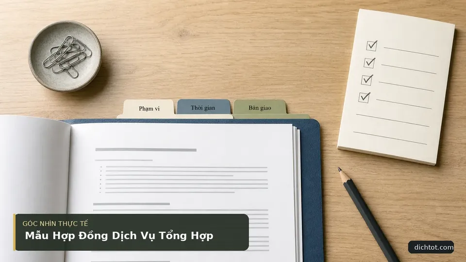 Chi tiết minh họa dịch thuật trong bài Mẫu Hợp Đồng Dịch Vụ Tổng Hợp