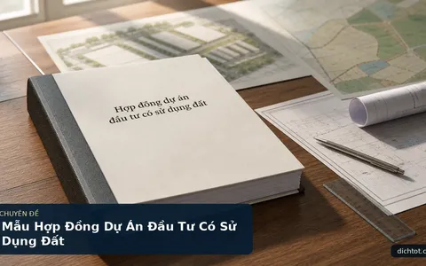 Mẫu Hợp Đồng Dự Án Đầu Tư Có Sử Dụng Đất