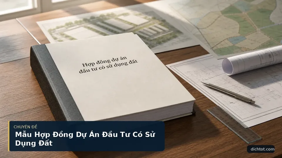Mẫu Hợp Đồng Dự Án Đầu Tư Có Sử Dụng Đất