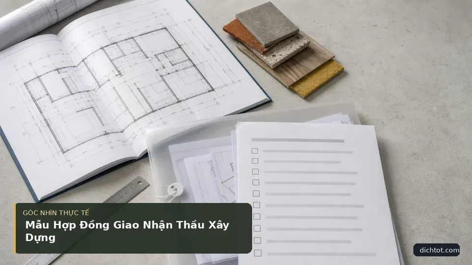 Chi tiết minh họa dịch thuật trong bài Mẫu Hợp Đồng Giao Nhận Thầu Xây Dựng