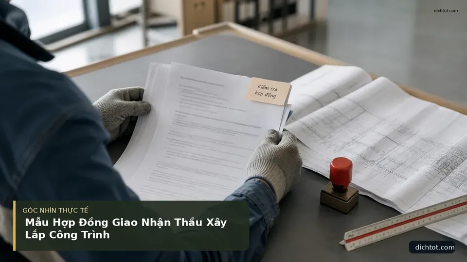 Chi tiết minh họa dịch thuật trong bài Mẫu Hợp Đồng Giao Nhận Thầu Xây Lắp Công Trình