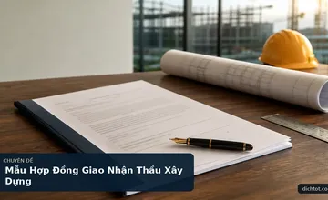 Mẫu Hợp Đồng Giao Nhận Thầu Xây Dựng