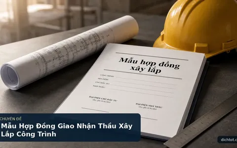 Mẫu Hợp Đồng Giao Nhận Thầu Xây Lắp Công Trình