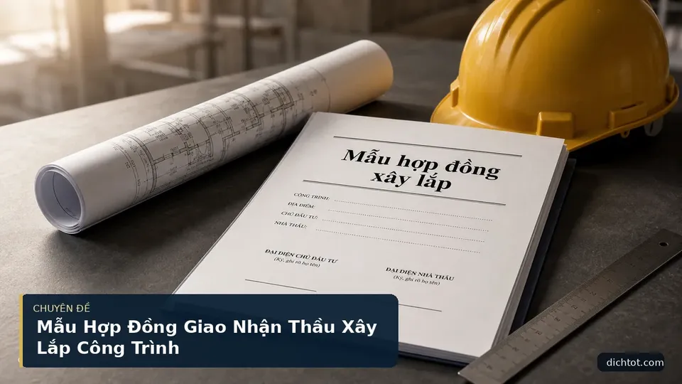 Mẫu Hợp Đồng Giao Nhận Thầu Xây Lắp Công Trình