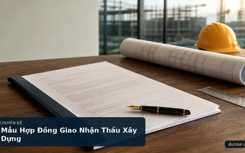 Mẫu Hợp Đồng Giao Nhận Thầu Xây Dựng