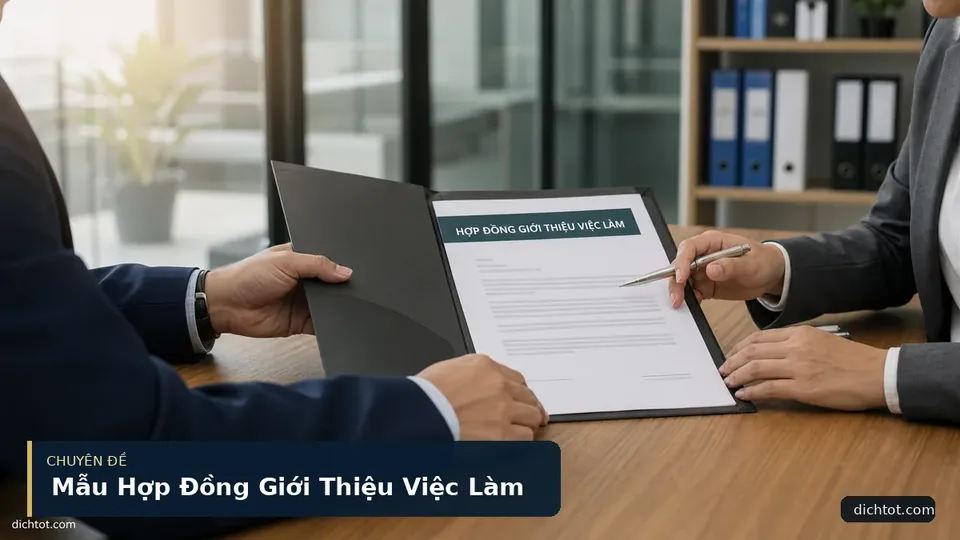 Mẫu Hợp Đồng Giới Thiệu Việc Làm