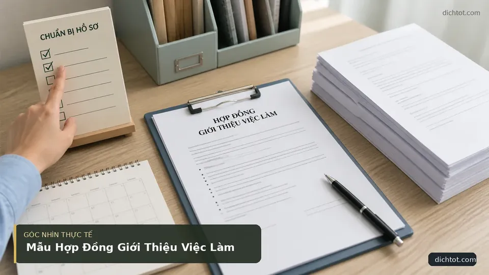 Chi tiết minh họa dịch thuật trong bài Mẫu Hợp Đồng Giới Thiệu Việc Làm