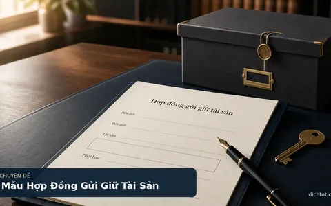 Mẫu Hợp Đồng Gửi Giữ Tài Sản