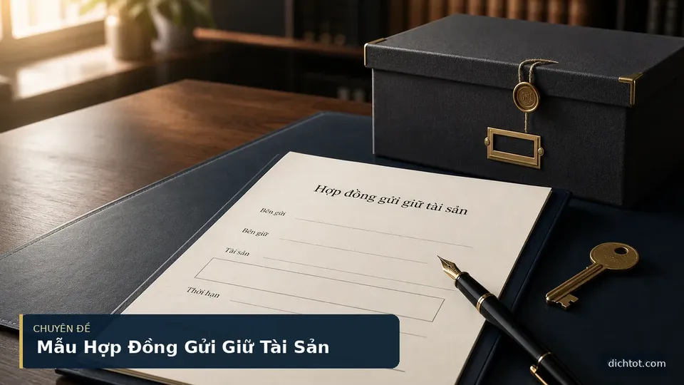 Mẫu Hợp Đồng Gửi Giữ Tài Sản