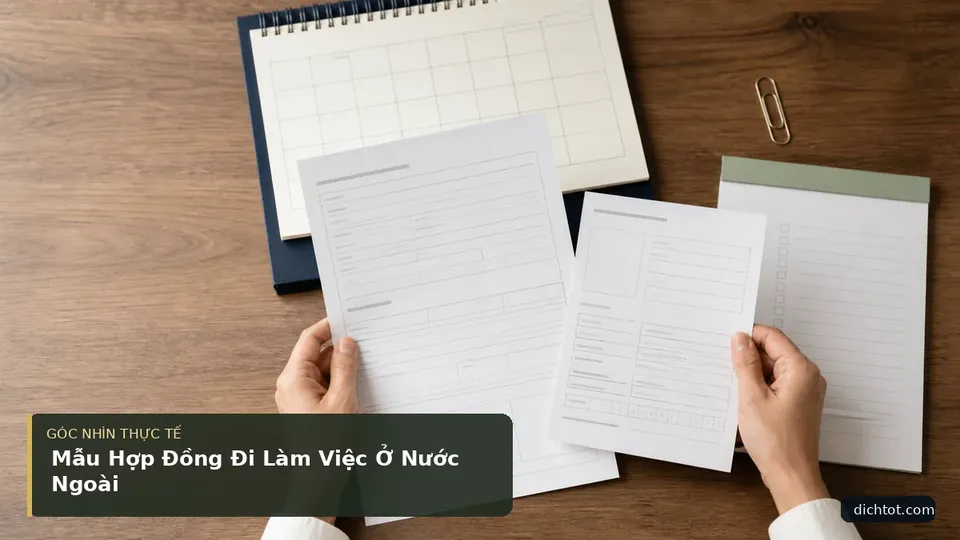 Chi tiết minh họa dịch thuật trong bài Mẫu Hợp Đồng Đi Làm Việc Ở Nước Ngoài