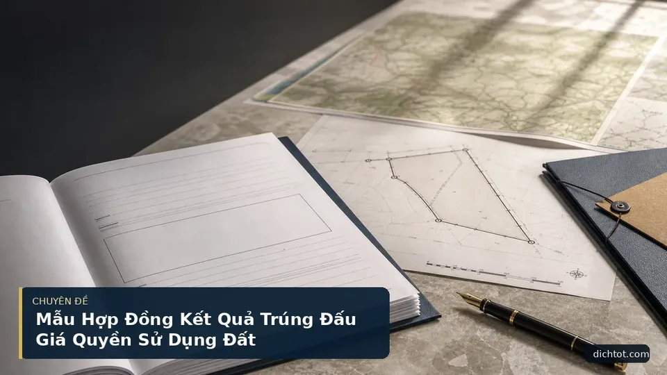 Mẫu Hợp Đồng Kết Quả Trúng Đấu Giá Quyền Sử Dụng Đất