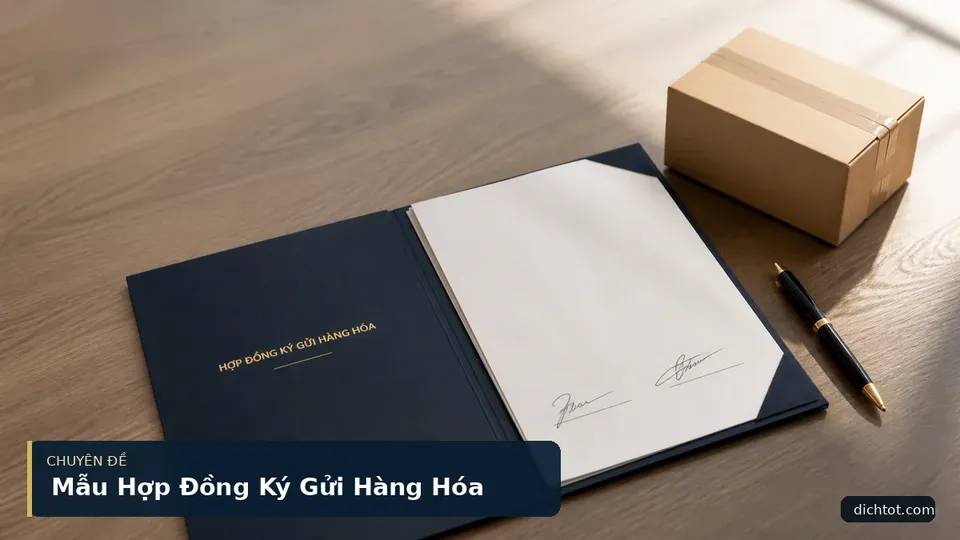 Mẫu Hợp Đồng Ký Gửi Hàng Hóa