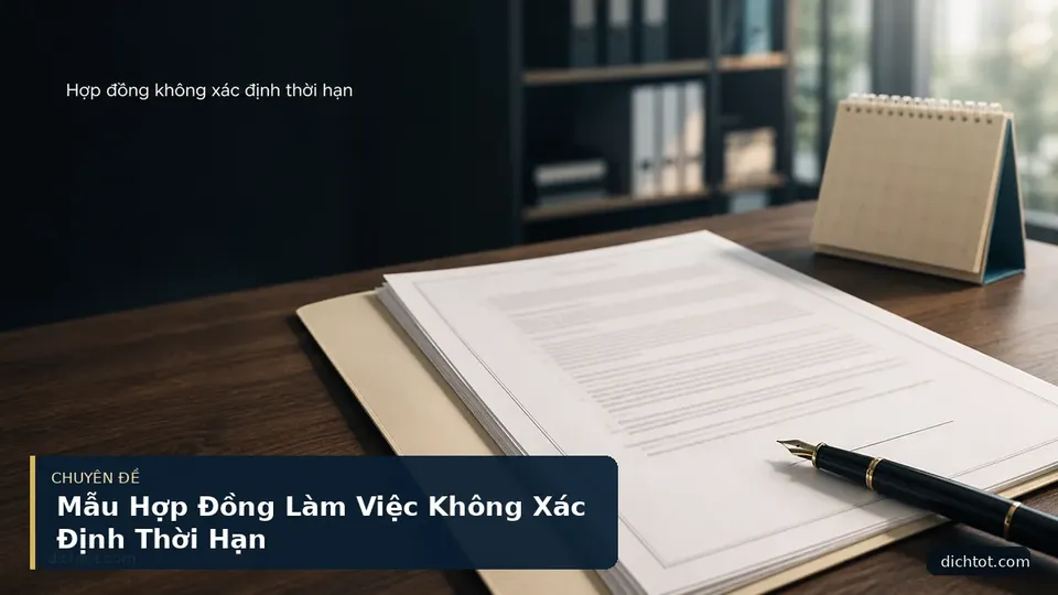 Mẫu Hợp Đồng Làm Việc Không Xác Định Thời Hạn