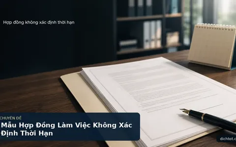 Mẫu Hợp Đồng Làm Việc Không Xác Định Thời Hạn