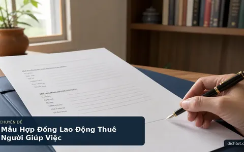 Mẫu Hợp Đồng Lao Động Thuê Người Giúp Việc