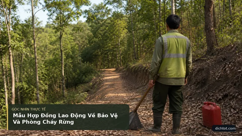 Chi tiết minh họa dịch thuật trong bài Mẫu Hợp Đồng Lao Động Về Bảo Vệ Và Phòng Cháy Rừng