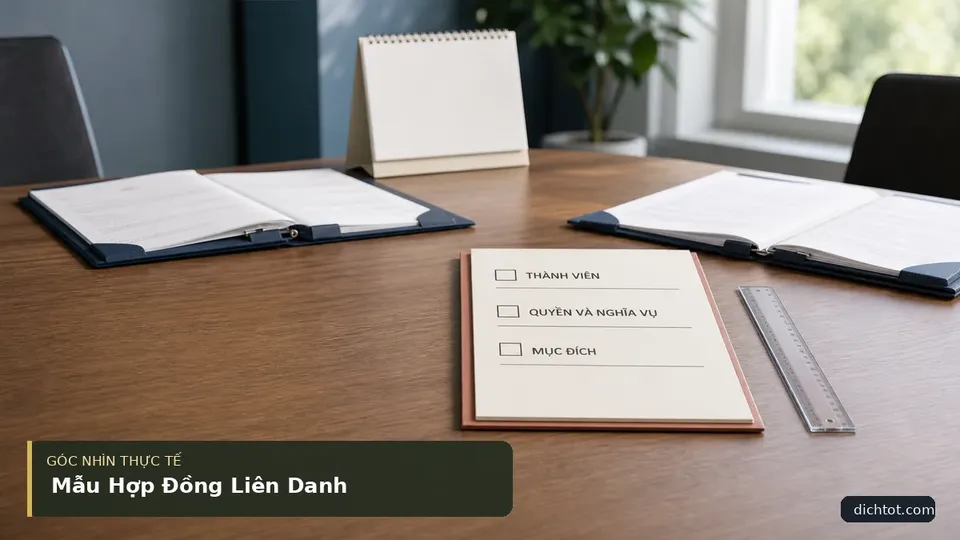 Chi tiết minh họa dịch thuật trong bài Mẫu Hợp Đồng Liên Danh